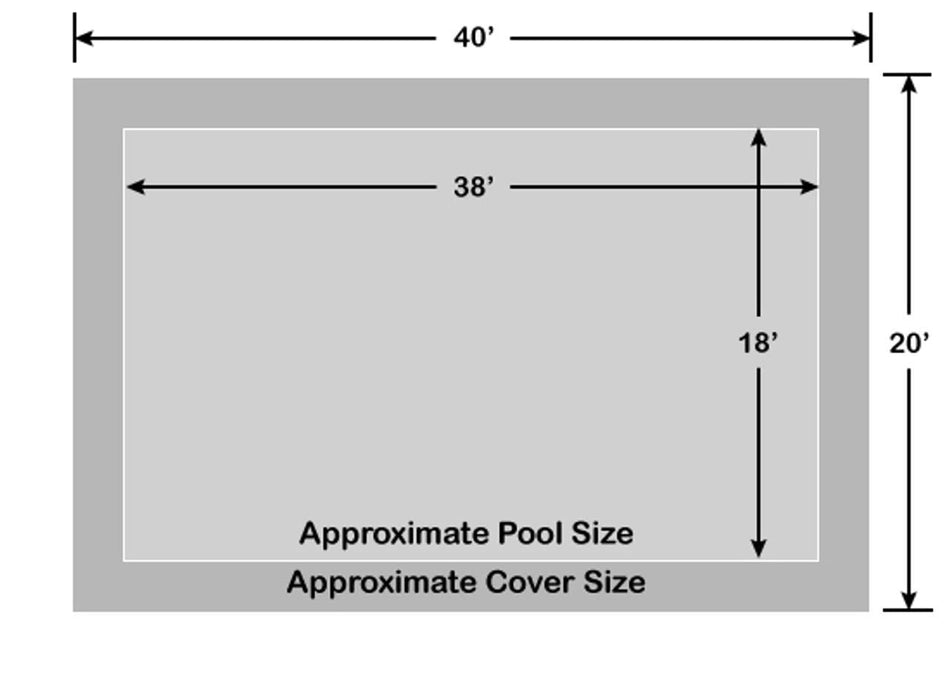 18' x 38' - Ultra-Loc III Solid Gray In-Ground Pool Safety Cover