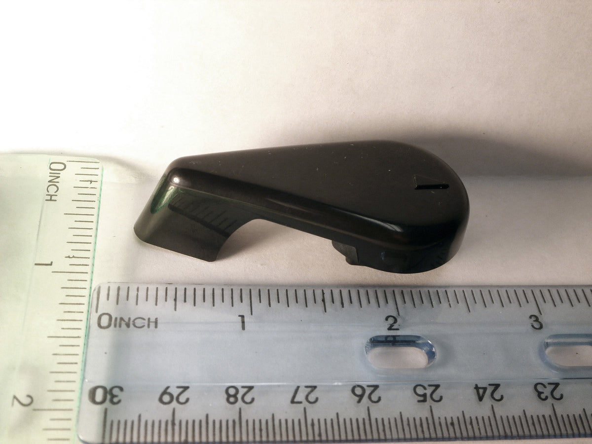 Master Spa - X804190 - 1 inch Black Diverter Handle 2003-2004 (for 1 inch Inside Diameter Plumbing) - Top View with ruler