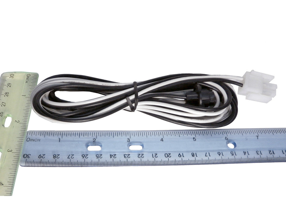 Master Spa - X259260 - 2-Pin Connector Light Lead Wire Harness for 5 inch Jumbo Light - Side View with ruler
