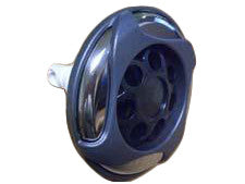 Master Spa - X284674 - 5" Waterway Power Storm Massage Threaded SST Black DSG Jet