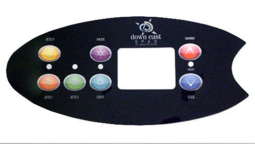 Master Spa - X509050 - Down East 3-Pump, 7-Button Overlay 2010 (X509050) - Front View