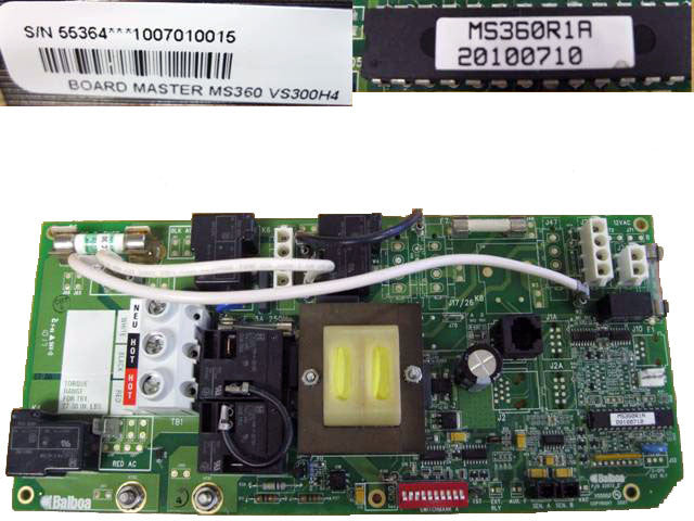 Master Spa - X801120 - Balboa Equipment MAS360 PC Circuit Board - Front View