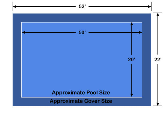 20' x 50' Rectangle Loop-Loc II Blue ll Super Dense Mesh In-Ground Pool Safety Cover