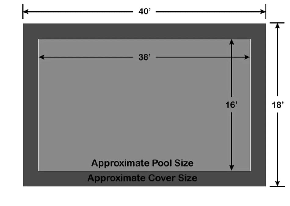 16' x 38' - Loop-Loc - Aqua-Xtreme Mesh  Pool Safety Cover