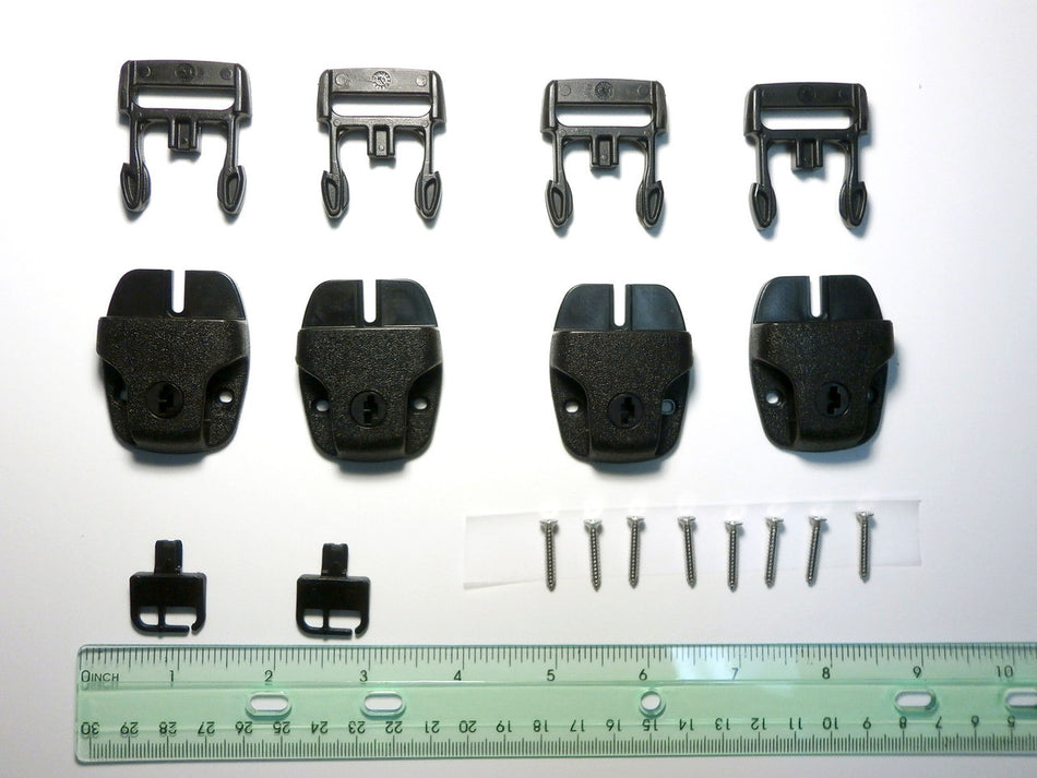 Master Spa - SPALOCKSET - Spa Cover Locks - Set of 4 with Screws and Keys - Side View