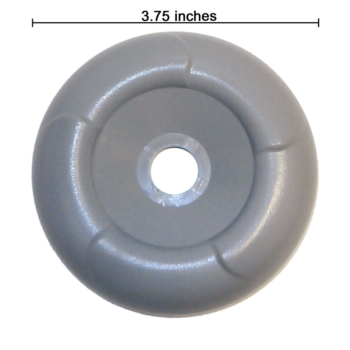 Master Spa - X804181 - Grey Diverter Cap 2003-2007 (for 2 inch Inside Diameter Plumbing) - Top View with ruler
