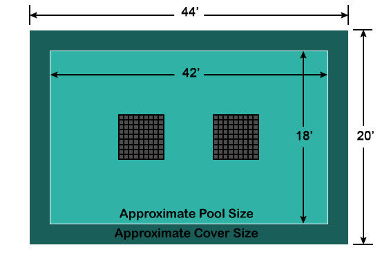 18' x 42' Rectangle Ultra-Loc III Solid with Drain Panels In-Ground Pool Safety Cover