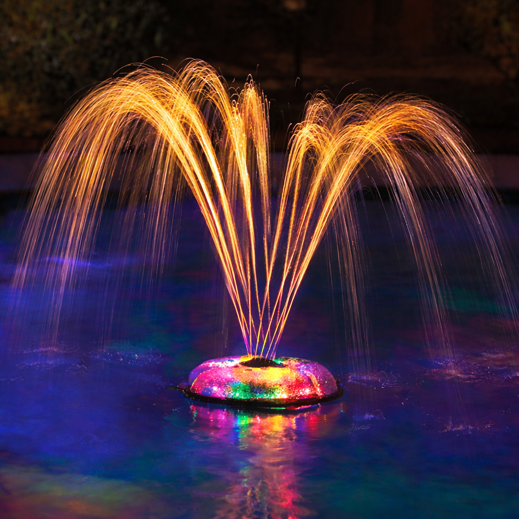 Light Show and Fountain 8209 in water