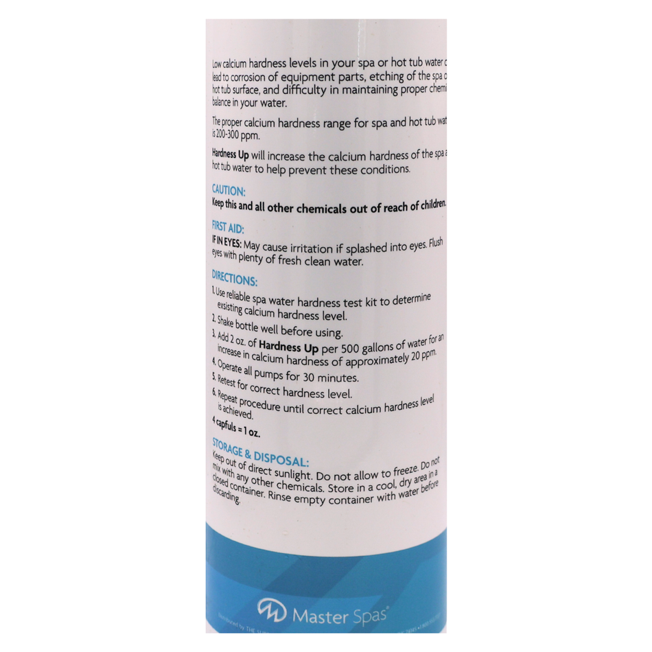 Master Clear Hardness up 32 oz. Back