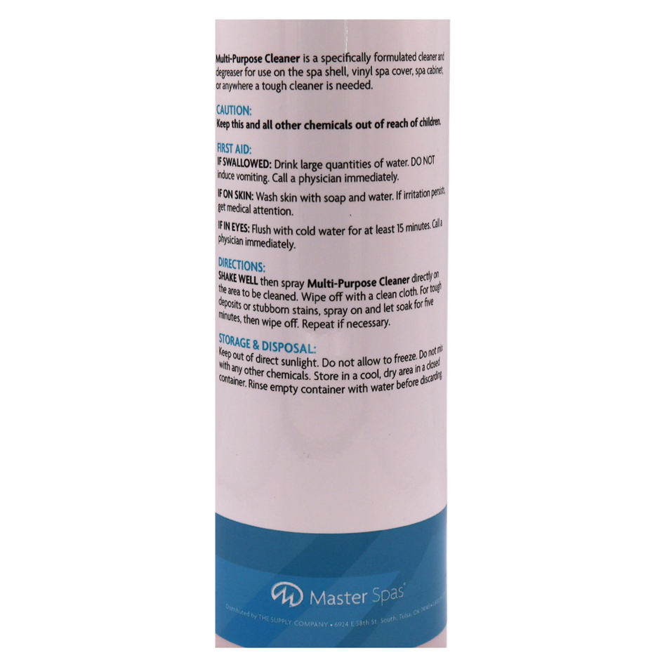 Master Clear Multi-Purpose Cleaner 16 oz. Back