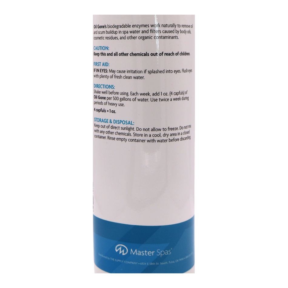 Master Clear Oil Gone 16 fl. oz. Back