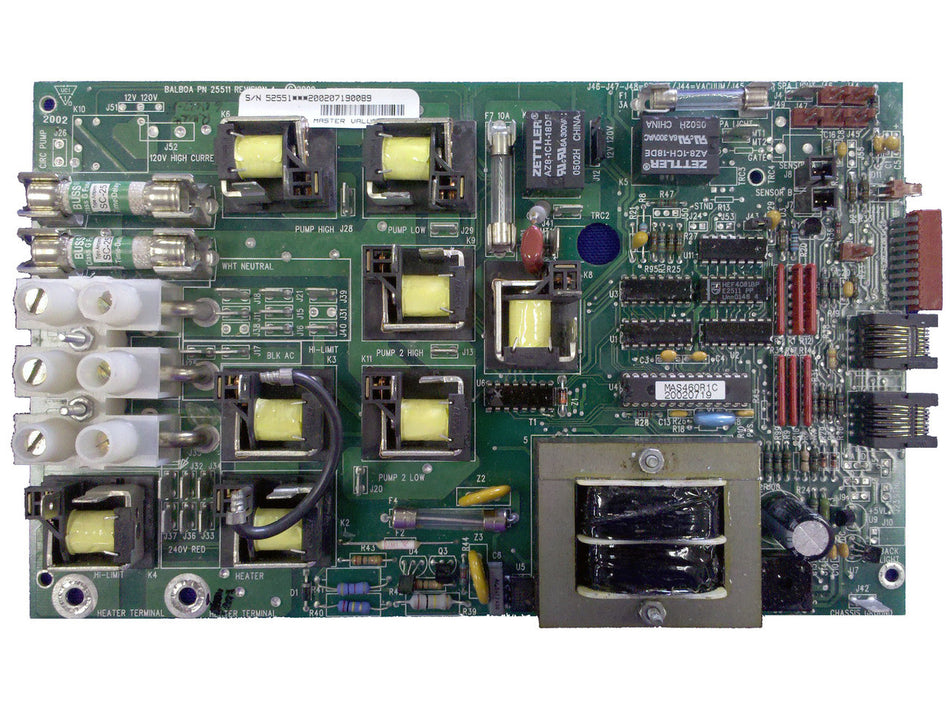 Master Spa - X801040 - Balboa Equipment MAS460 PC Board - Front View