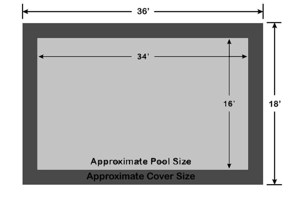 Loop-Loc - Aqua-Xtreme Mesh 16' x 34' Rectangle Pool Safety Cover