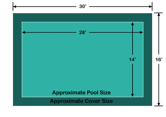 14' x 28' Rectangle Loop-Loc ll Super Dense Mesh In-Ground Pool Safety Cover
