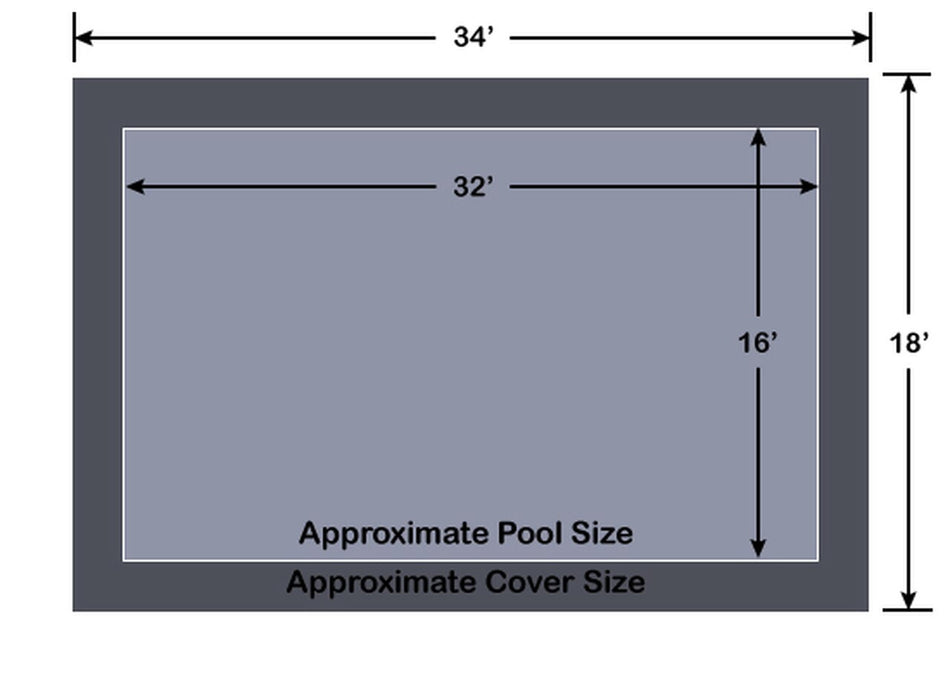 16' x 32' - Loop-Loc II Super Dense Mesh In-Ground Pool Safety Cover
