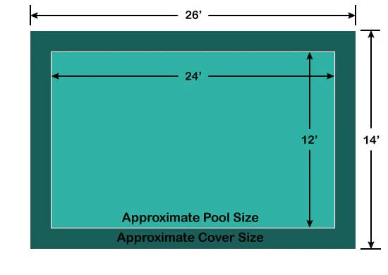 12' x 24' Rectangle Step Loop-Loc II Super Dense Mesh In-Ground Pool Safety Cover