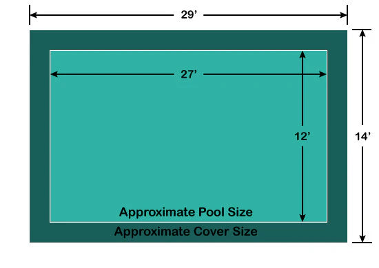 12' x 27' Rectangle Meyco Lite On-Ground Pool Safety Cover