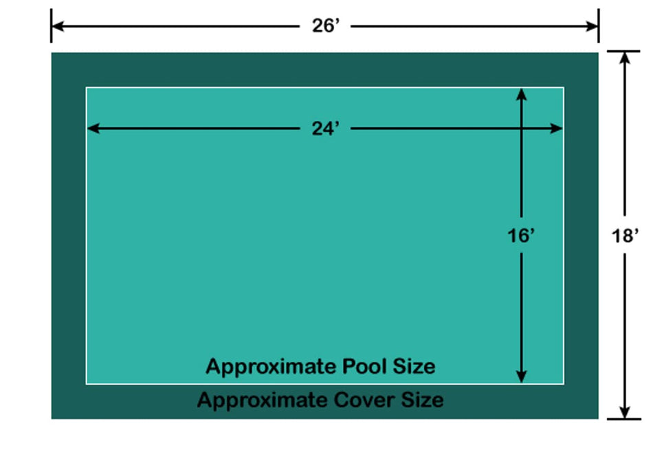 16' x 24' Rectangle Step Loop-Loc II Super Dense Mesh In-Ground Pool Safety Cover