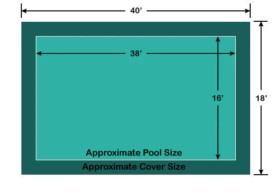 16' x 38' Rectangle Meyco RuggedMesh On-Ground Pool Safety Cover