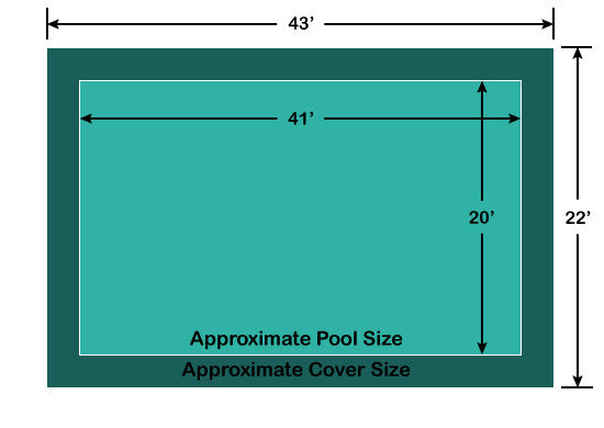 20' x 41' Rectangle Step Loop-Loc II Super Dense Mesh In-Ground Pool Safety Cover