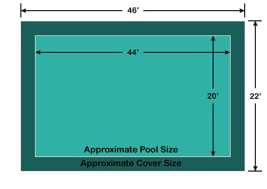 20' x 44' Rectangle Step Loop-Loc II Super Dense Mesh In-Ground Pool Safety Cover