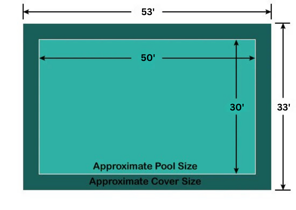 30' x 50' Rectangle Loop-Loc II Super Dense Mesh In-Ground Pool Safety Cover