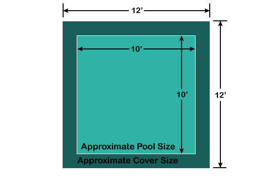 10' x 10' Square Loop-Loc II Super Dense Mesh In-Ground Pool Safety Cover